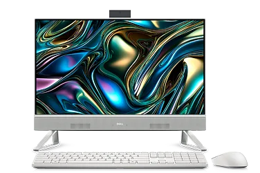 A Dell All-in-One Desktop shown with wireless keyboard and mouse.