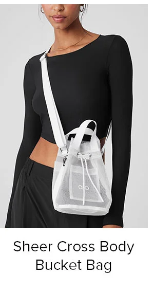 SHEER CROSS BODY BUCKET BAG