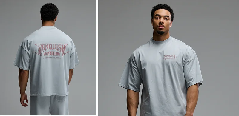 BODYBUILDING EMBLEM MIST OVERSIZED BOXY T SHIRT