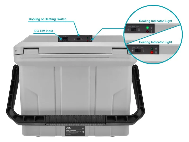 Pure Outdoor by Monoprice Emperor 15 Portable Refrigerator 15L with Car Plug Adapter