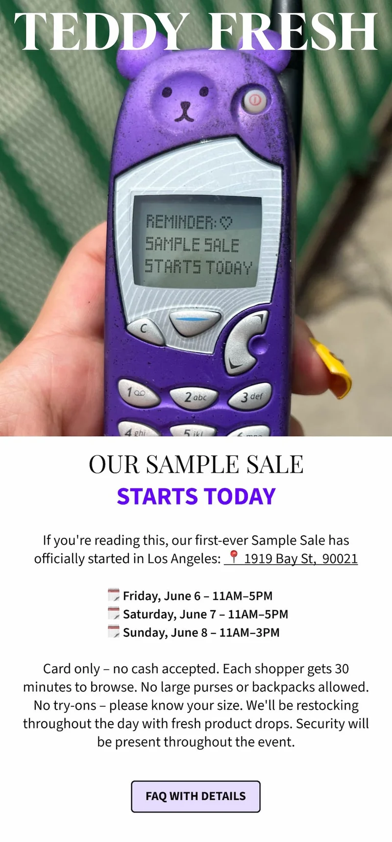 old phone with an sms notification
