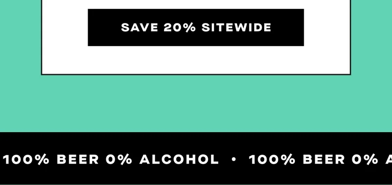 Save 20% off sitewide