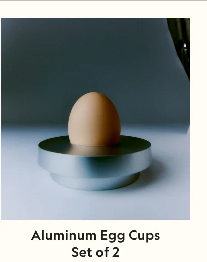 Set of 2 Aluminum Egg Cups