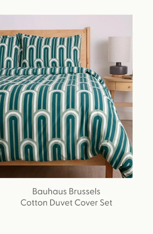 Bauhaus Brussels Brushed Cotton Duvet Cover Set