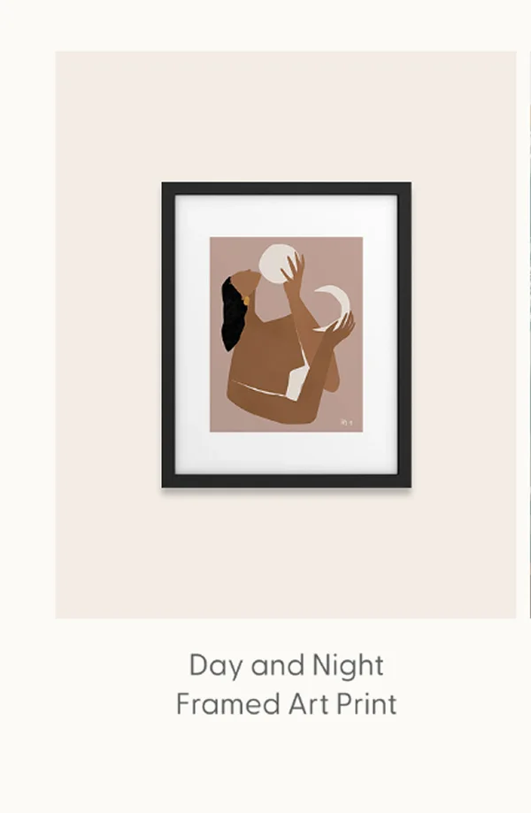 day and night Framed Art Print