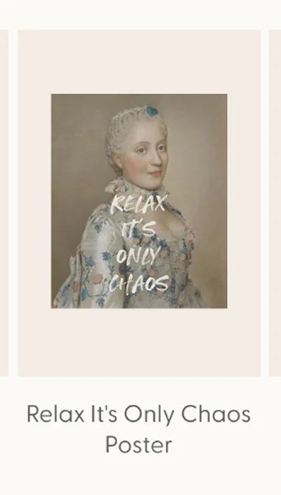 Relax It's Only Chaos Poster