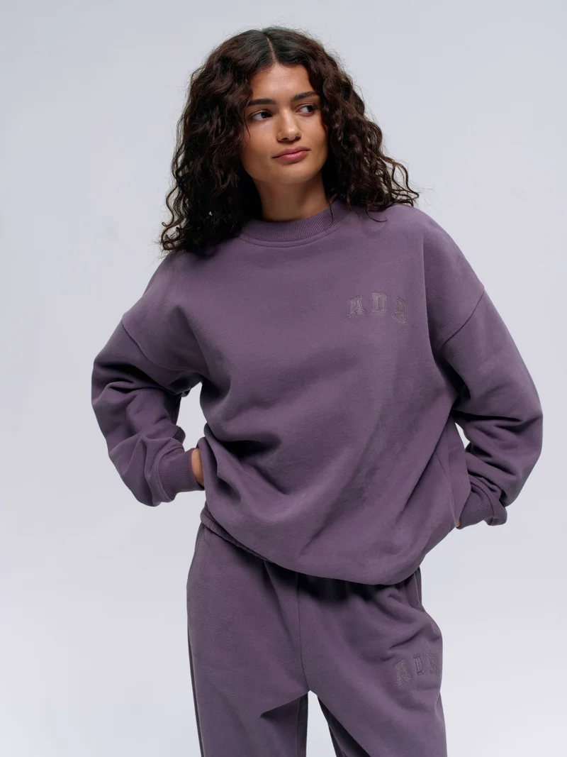 Image of ADA Stitch Oversized Sweatshirt - Violet Purple