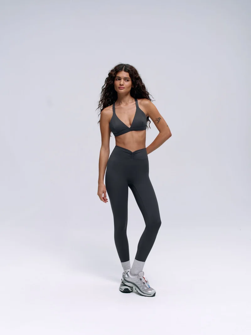 Image of Ultimate Ruched Front Leggings - Graphite Grey