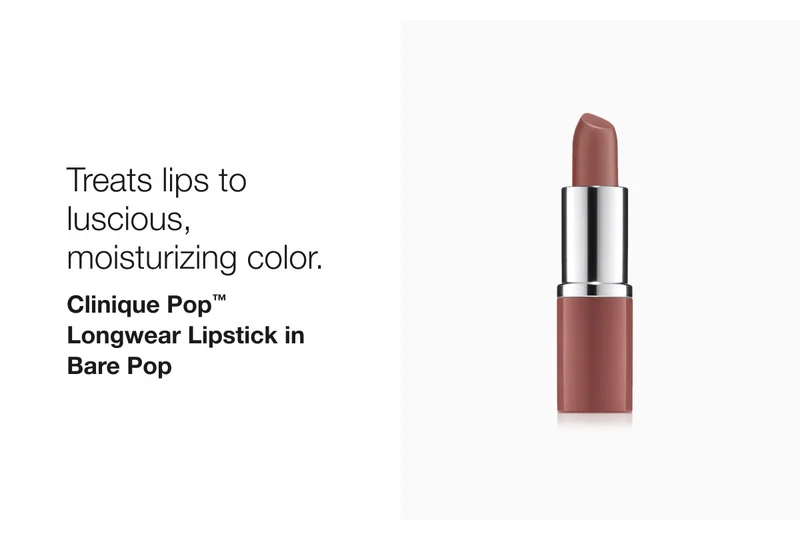 Treat lips to luscious, moisturizing color. Clinique Pop™ Longwear Lipstick in Bare Pop