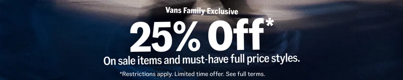 25p Off Vans Family