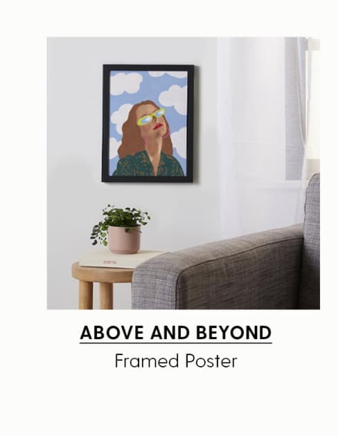 above and beyond framed poster