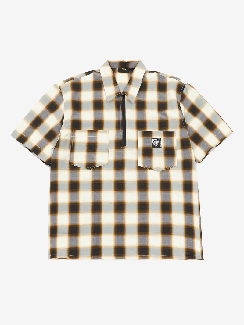 Image of Sexhippies Half Zippier Shirt - Off White/Black