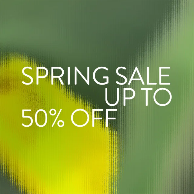 Spring Sale: up to 50% off.