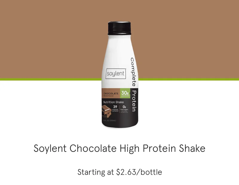 soylent chocolate high protein shake