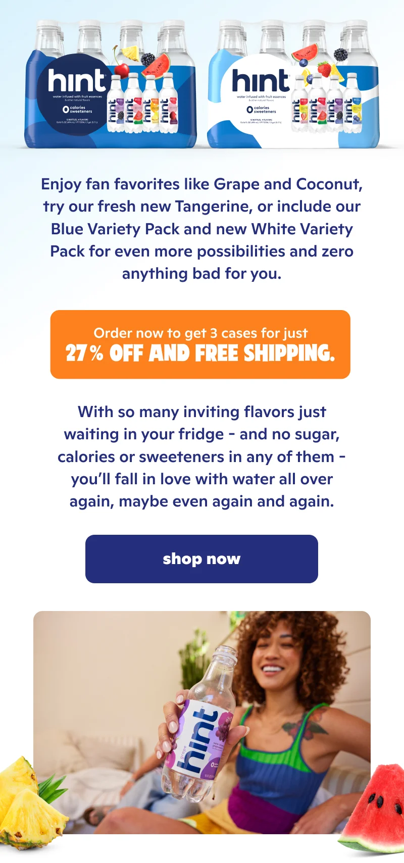 Order now to get 3 cases for just 27% off and free shipping!