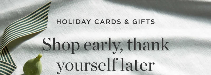 Shop Early, Thank Yourself Later