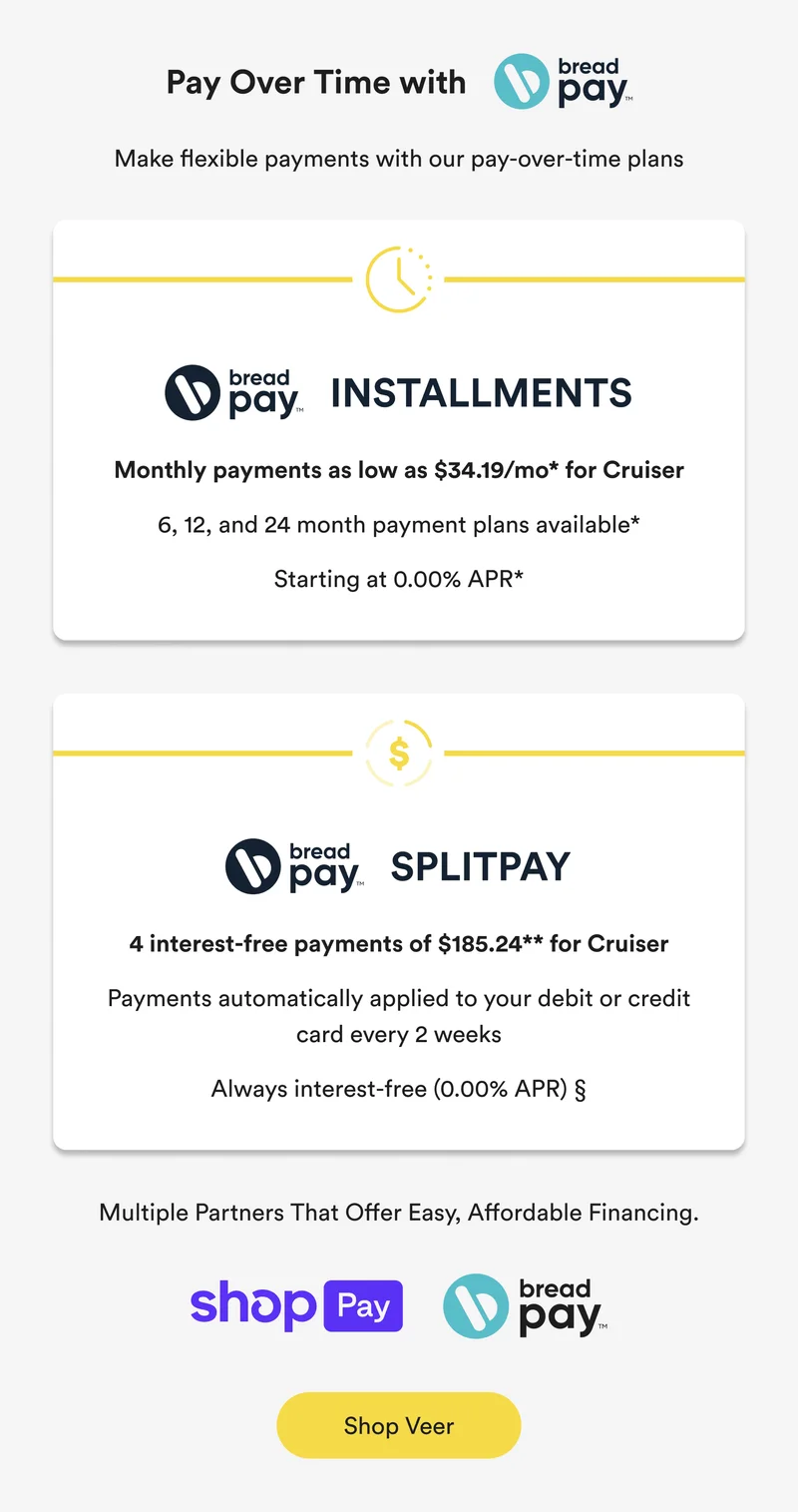 pay over time with bread pay - shop veer