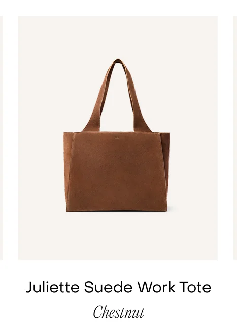 Juliette Suede Work Tote Chestnut