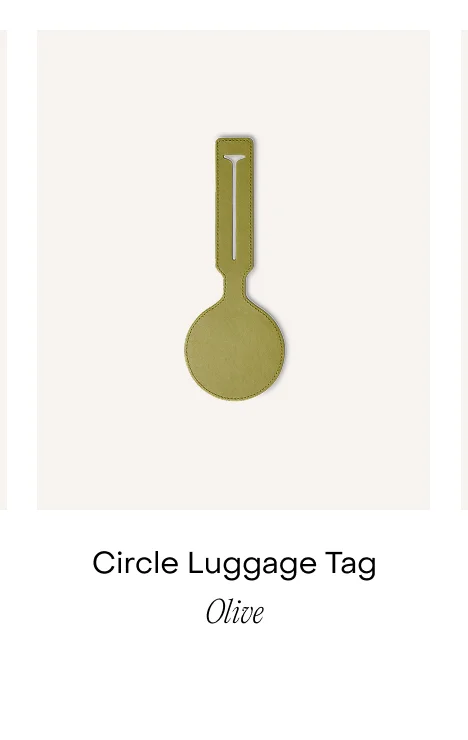 Circle Luggage Tag Olive