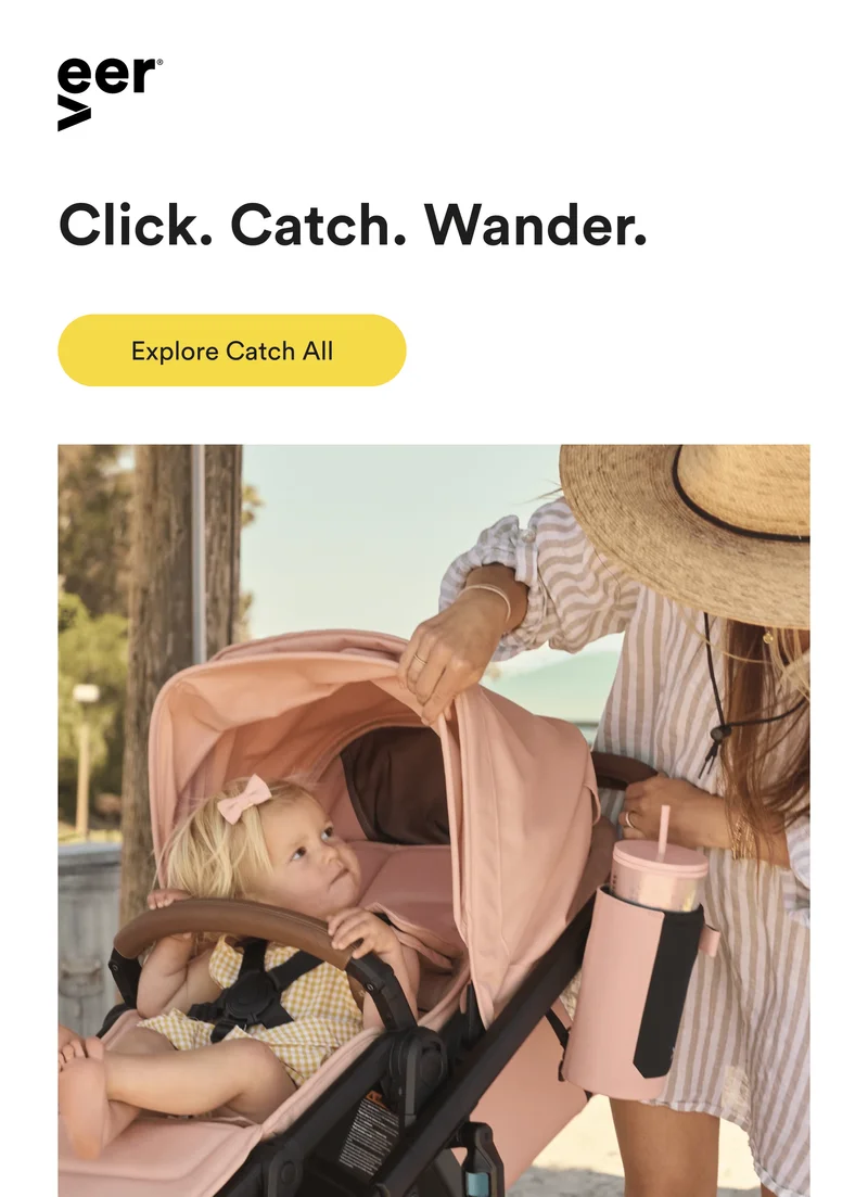 Catch All in rose quartz attached to Switchback