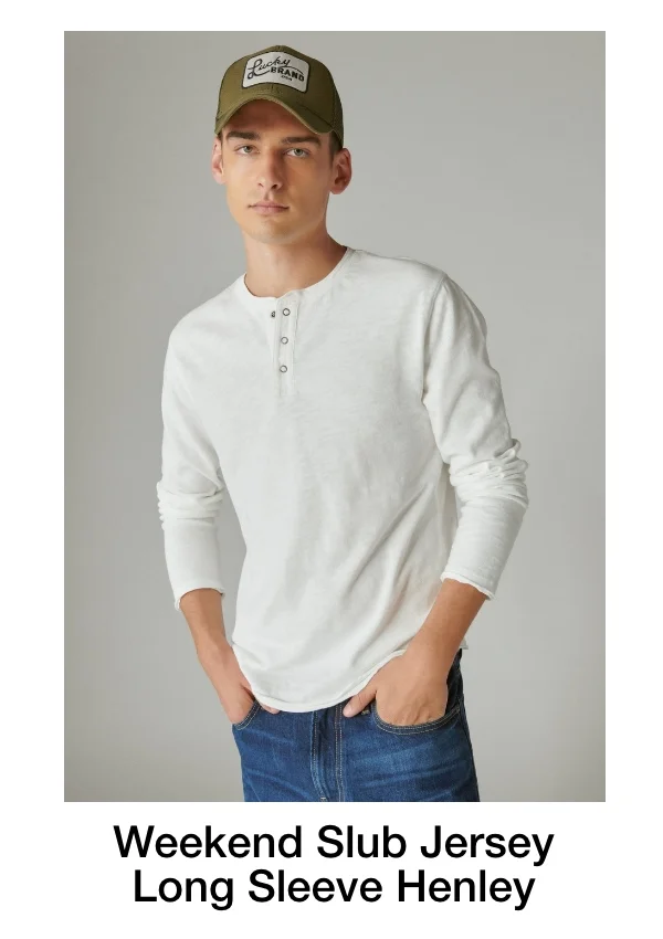 Weekend Slub Jersey Long Sleeve Henley