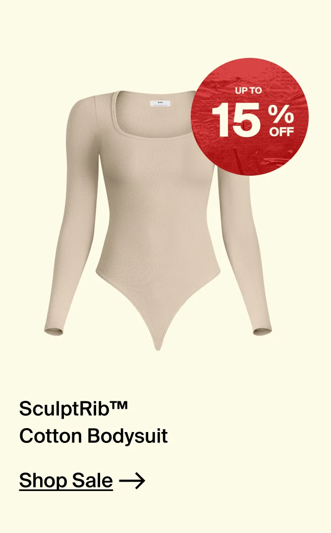 SculptRib Cotton Bodysuit. SHOP NOW. UP to 30% Off.