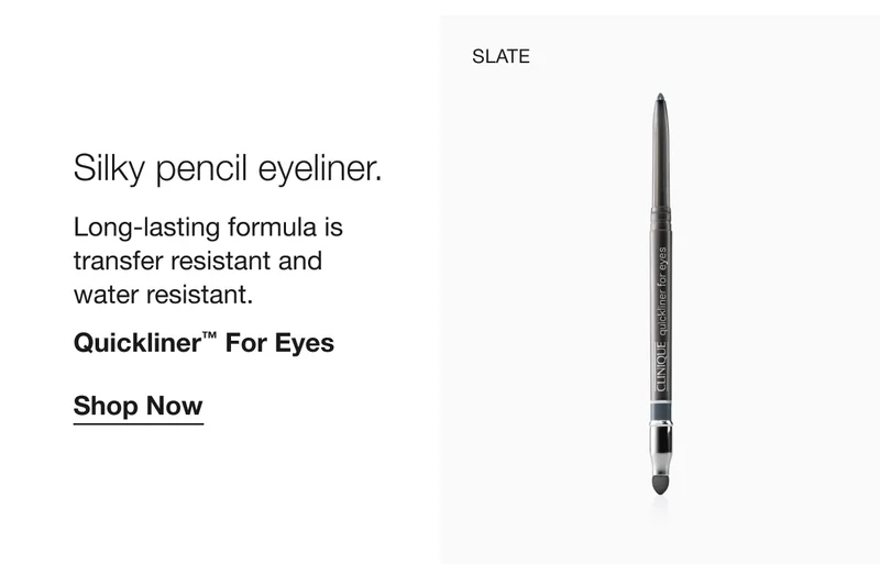 SLATE | Silky pencil eyeliner. | Long-lasting formula is transfer resistant and  water resistant. | Quickliner™ For Eyes | Shop Now
