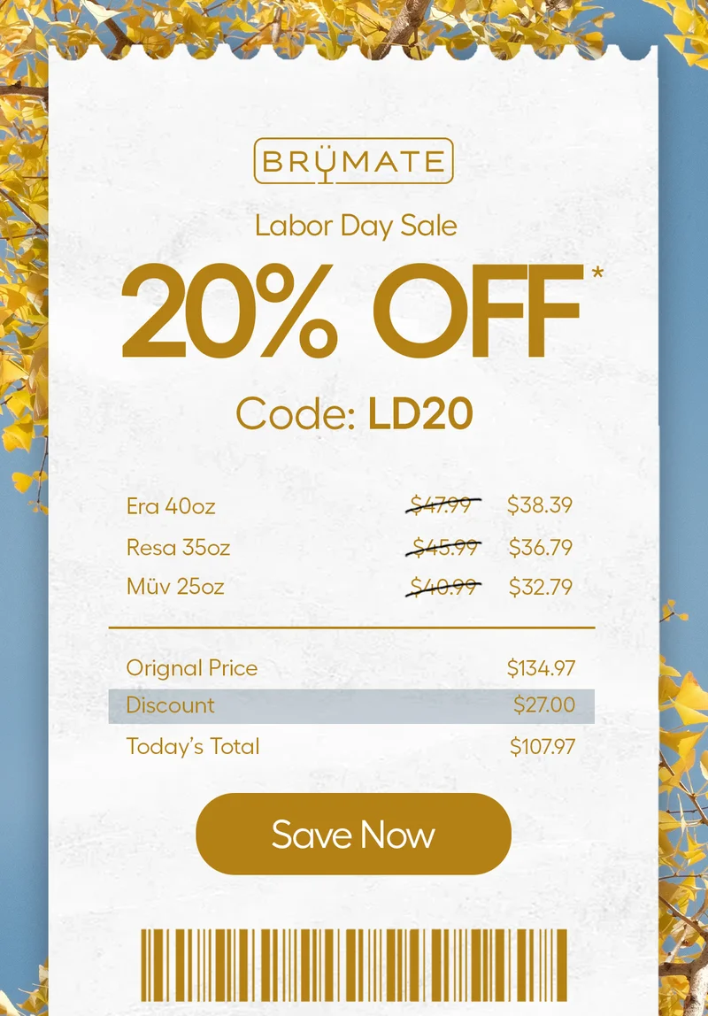 Labor Day Sale 20% OFF*, Code: discount code - Save Now