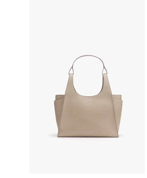 Double Loop Satchel Stone