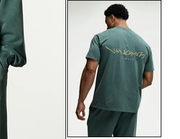 GRAFFITI WASHED SAGE OVERSIZED T SHIRT