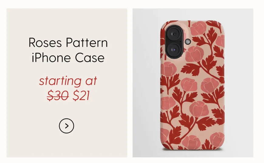Roses pattern iPhone Case