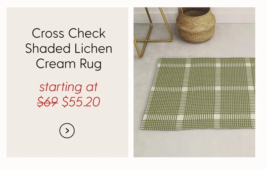Cross Check Shaded Lichen, Chartreuse, Cream Rug