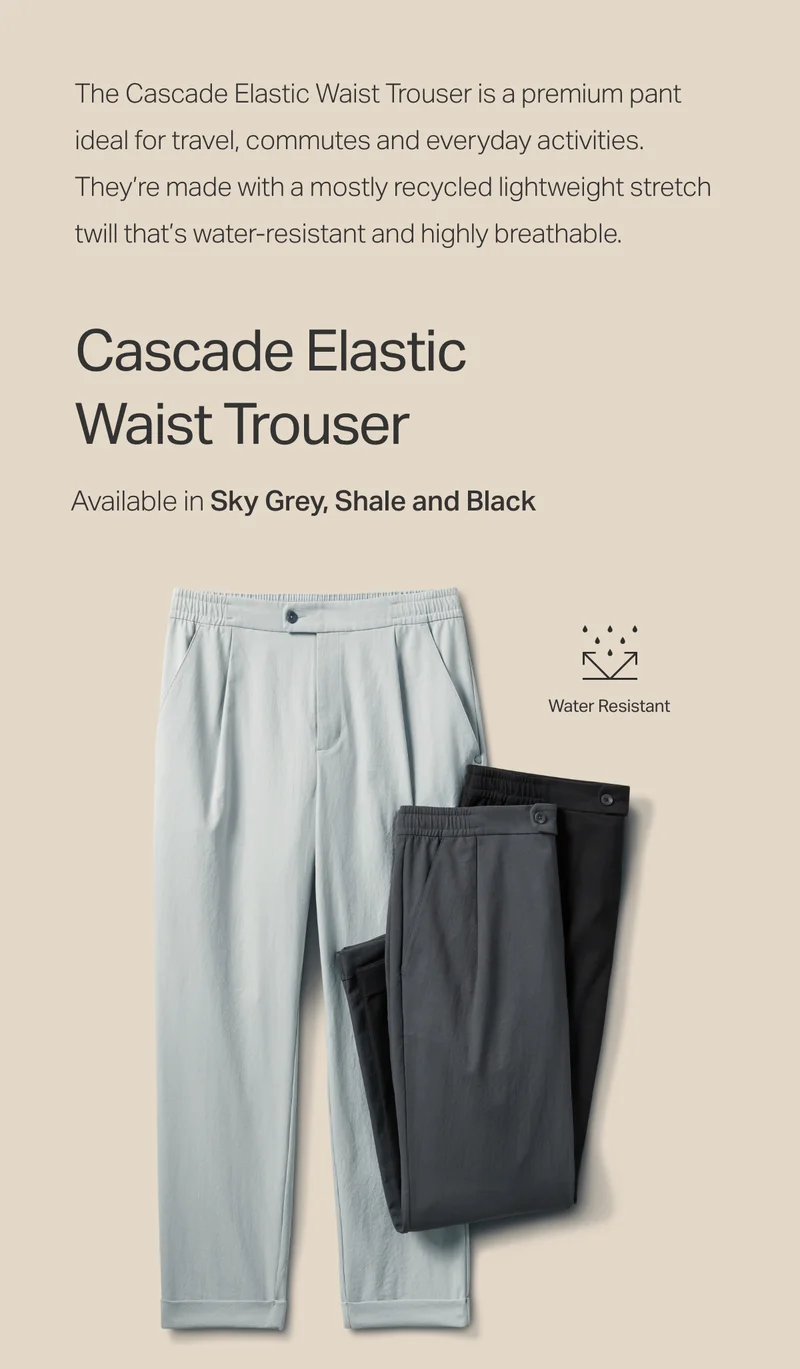 Cascade Elastic Waist Trouser