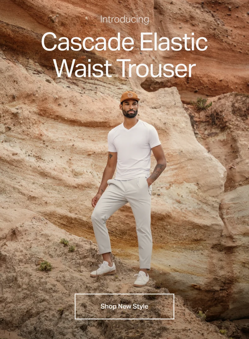 Cascade Elastic Waist Trouser