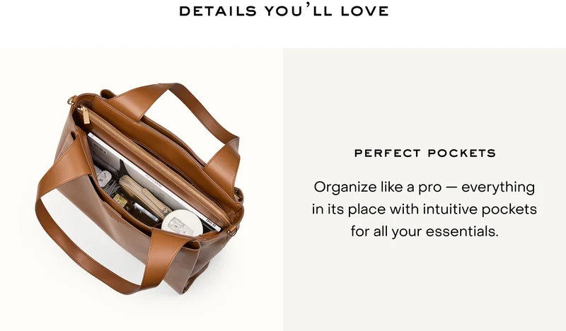 Organize like a pro — everything in its place with intuitive pockets for all your essentials.