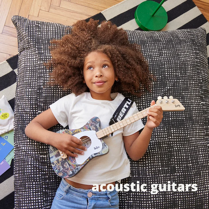 Shop Beatles + Loog acoustic guitars