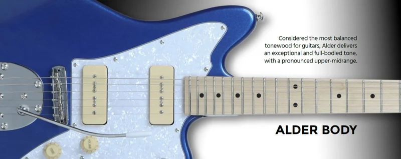 Indio by Monoprice Offset OS40 DLX Plus Alder Electric Guitar with Gig Bag