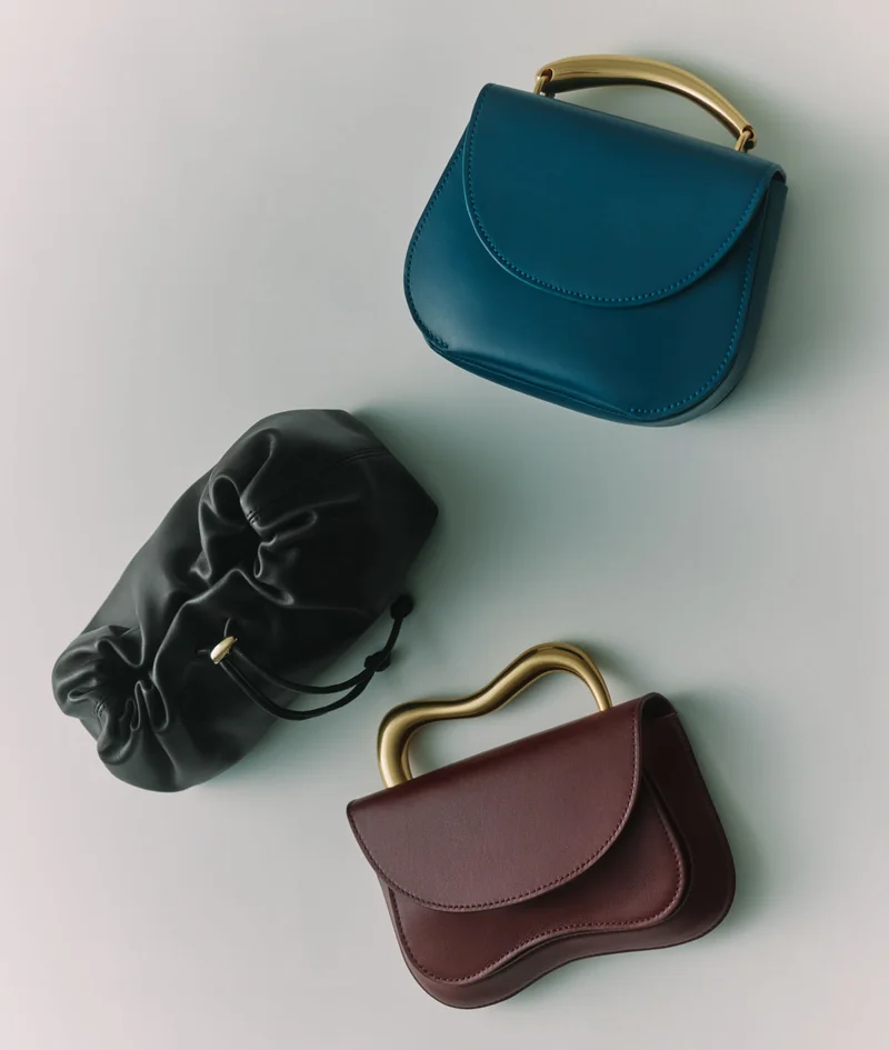 Nova Bag Jade, Dia Bag Black, Ola Bag Cherry.