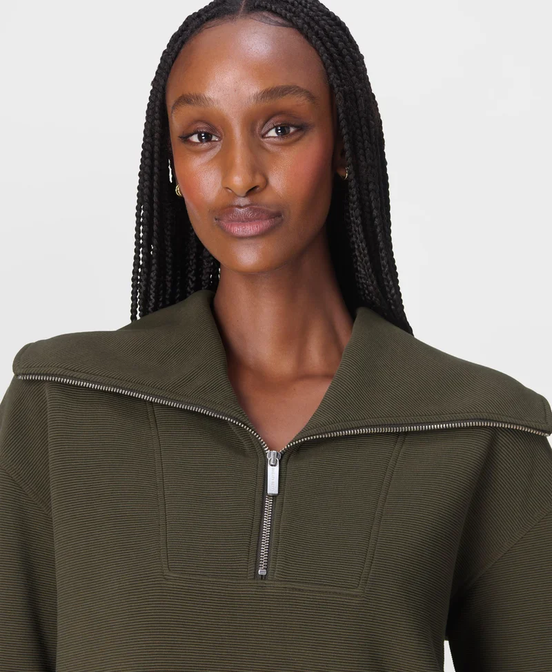 Peaceful Rib Half Zip Sweatshirt