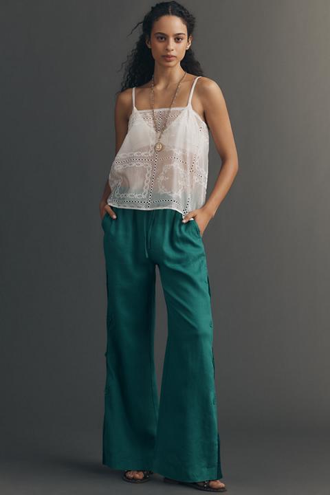 The Brooklin Wavy Linen Trousers by Maeve