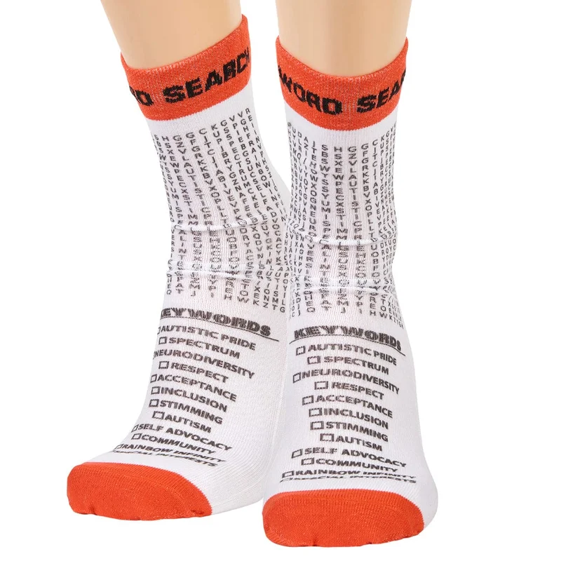 Image of Autism Word Search Crew Socks