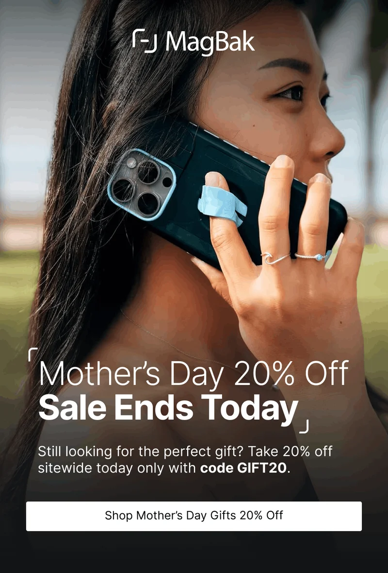 Mother’s Day 20% Off Sale Ends Today Still looking for the perfect gift? Take 20% off sitewide today only with code GIFT20.