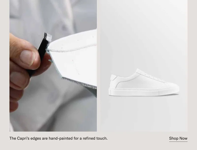The Capri’s edges are hand-painted for a refined touch. Shop Now