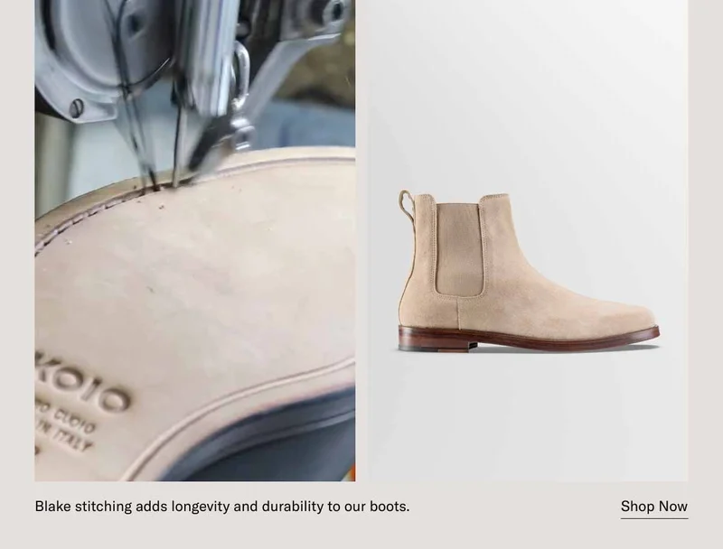 Blake stitching adds longevity and durability to our boots. Shop Now