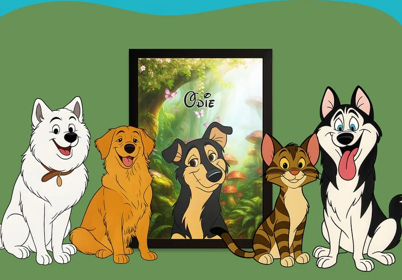 Mock up of a Magical Pet Portrait Night Light with a Balloon background