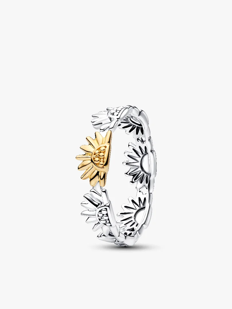 Sunflower Two-Tone Band Ring