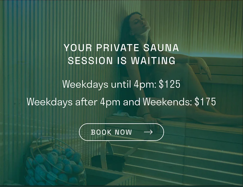 Your private sauna session is waiting.