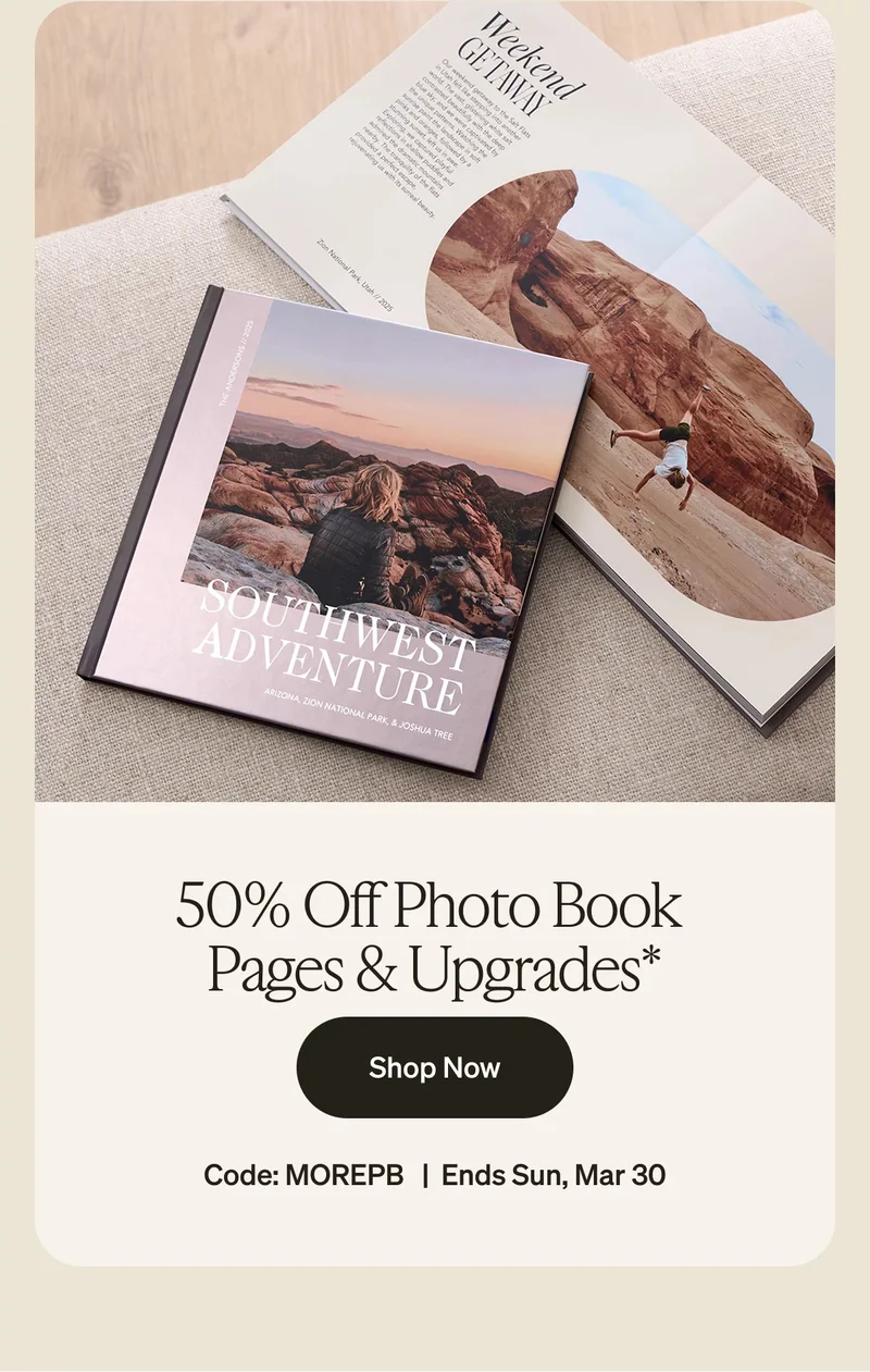 Up to 50% Off Almost Everything + Free Shipping on Orders $19+, 40% Off Photo Book Pages & Upgrades