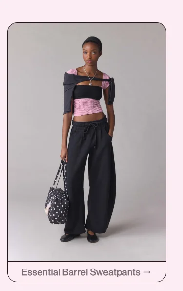 IMAGE-ESSENTIAL BARREL SWEATPANTS