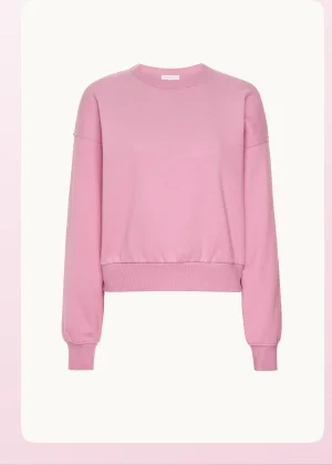 LuxeFleece Crewneck Sweatshirt in Pink Haze